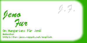 jeno fur business card
